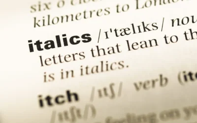 How Much Should Italics Be Used In A Catalog Design?